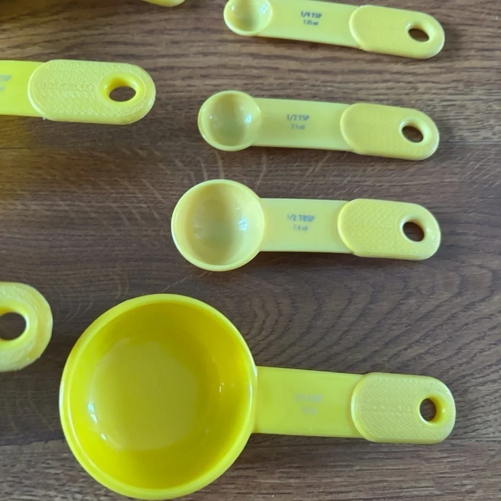 Yellow Measuring Cups and Spoons Set